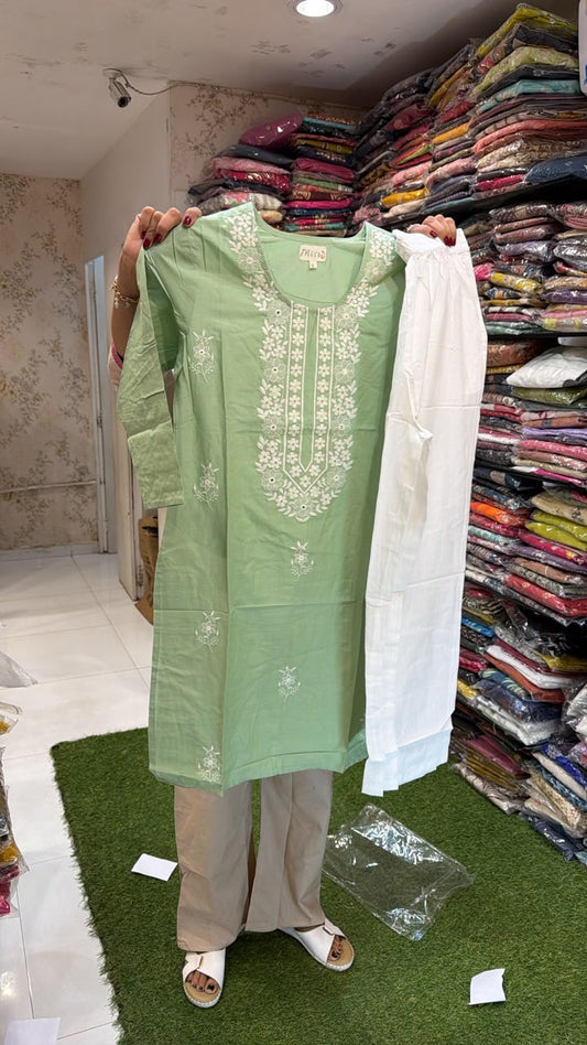 Pure Cotton Green 2pc Set