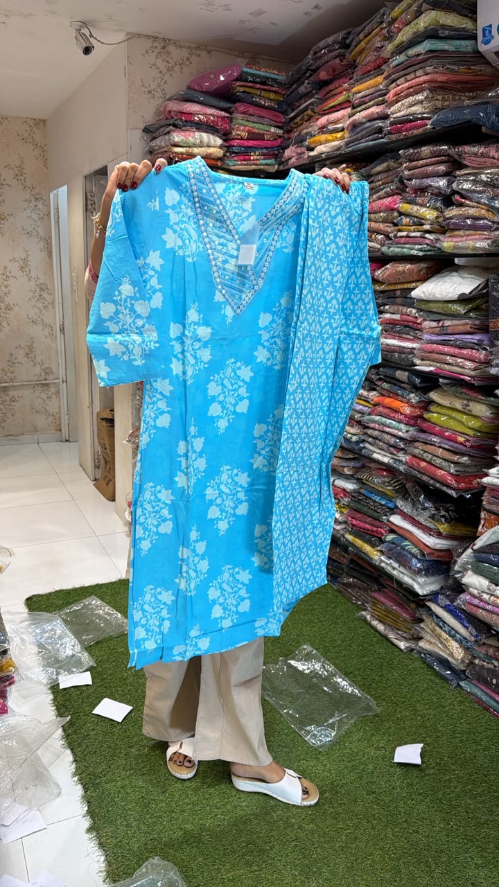 Pure Cotton Firozi 2pc Set