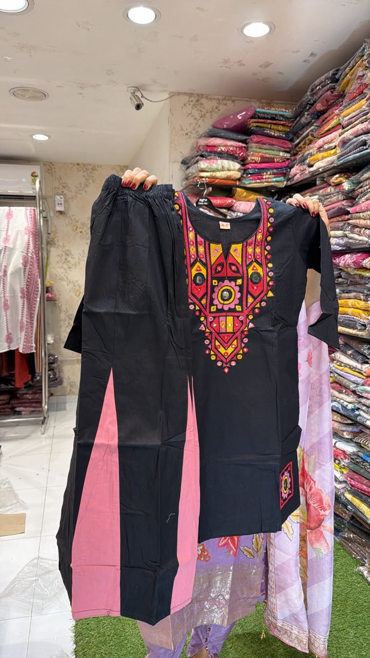 Pure Daabu Cotton Black 2pc Set