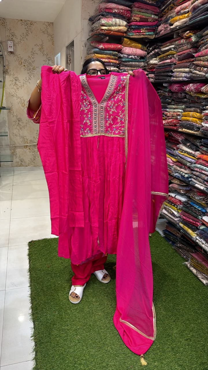 Pure Chinon Rani Pink 3pc Set