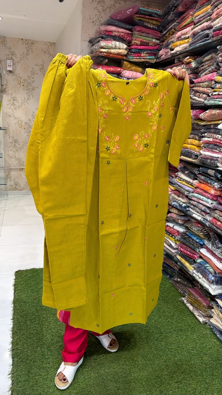 Pure Cotton Yellow 2pc Set