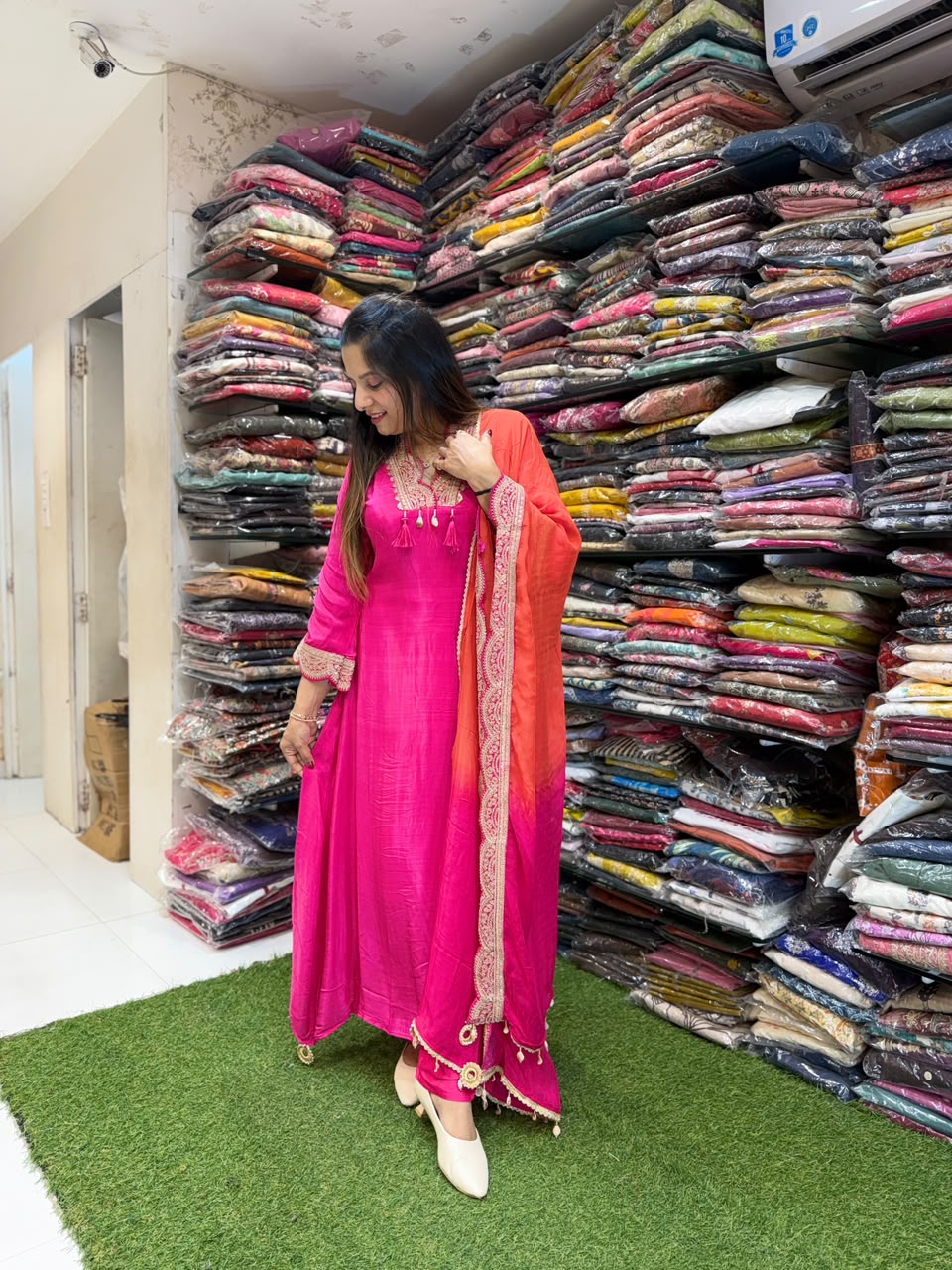 Pure Crep Rani Pink 3pc Set