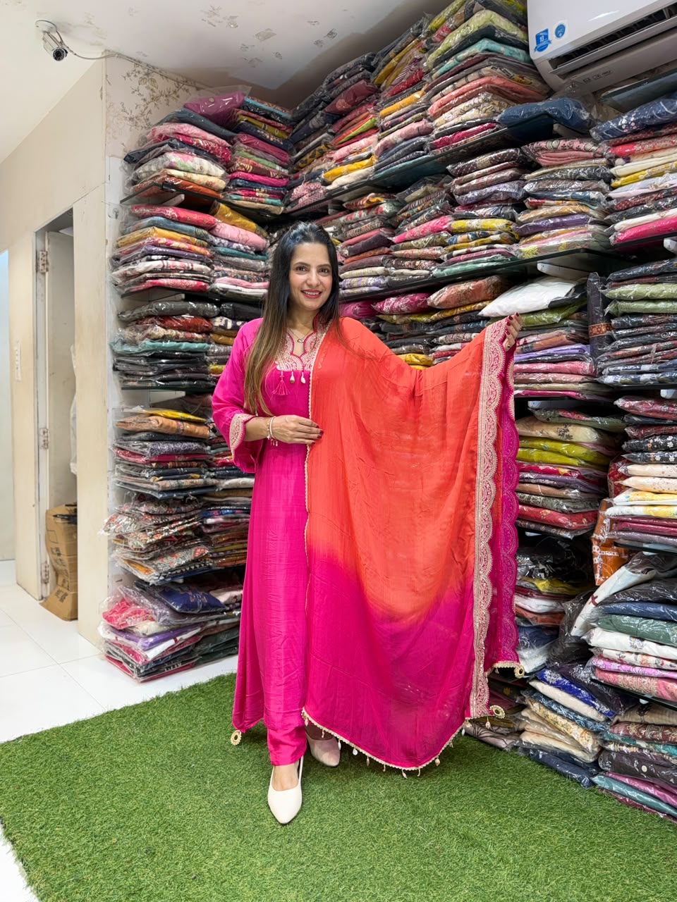 Pure Crep Rani Pink 3pc Set