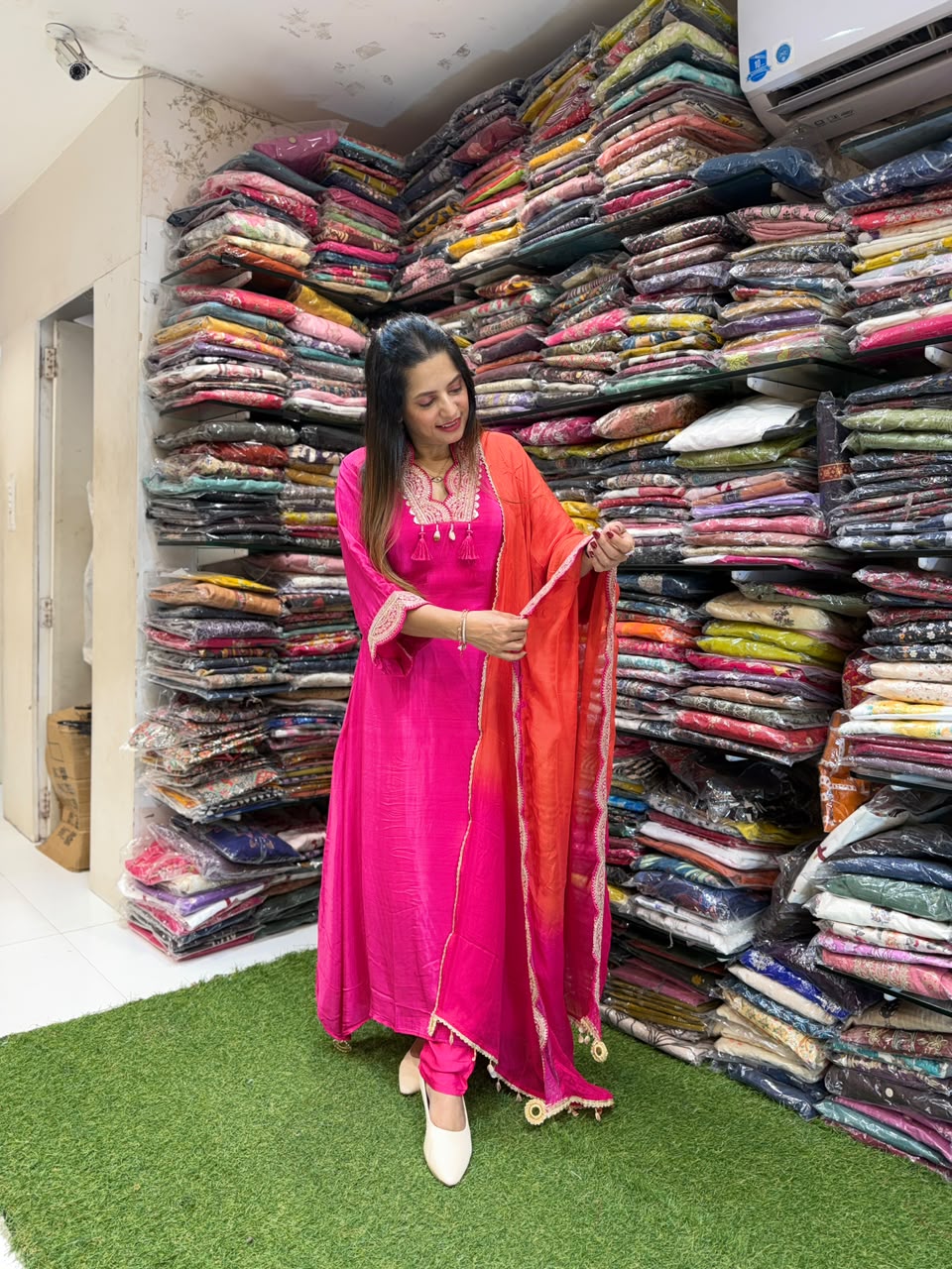 Pure Crep Rani Pink 3pc Set