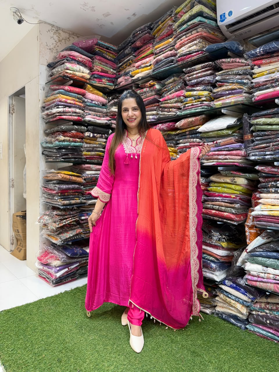 Pure Crep Rani Pink 3pc Set