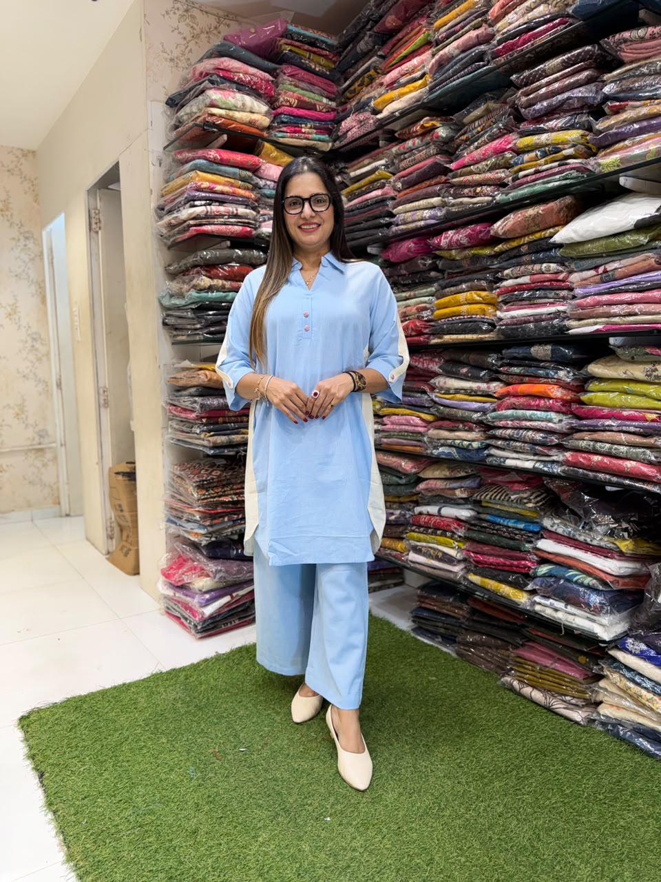 Pure Cotton Sky Blue 2pc Set
