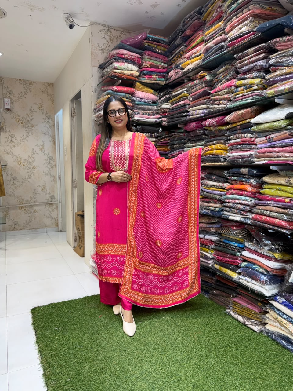 Pure Crep Rani Pink 3pc Set