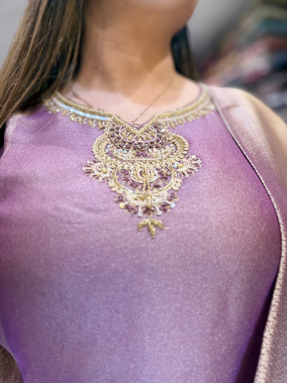 Pure Zeeraf Banarasi Silk Purple 3pc Set