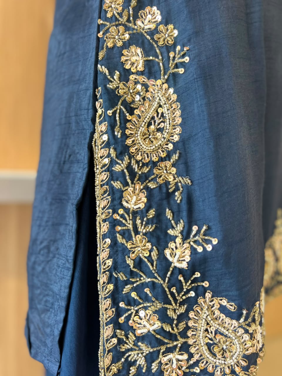 Pure Dola Silk Navy Blue 3pc Set