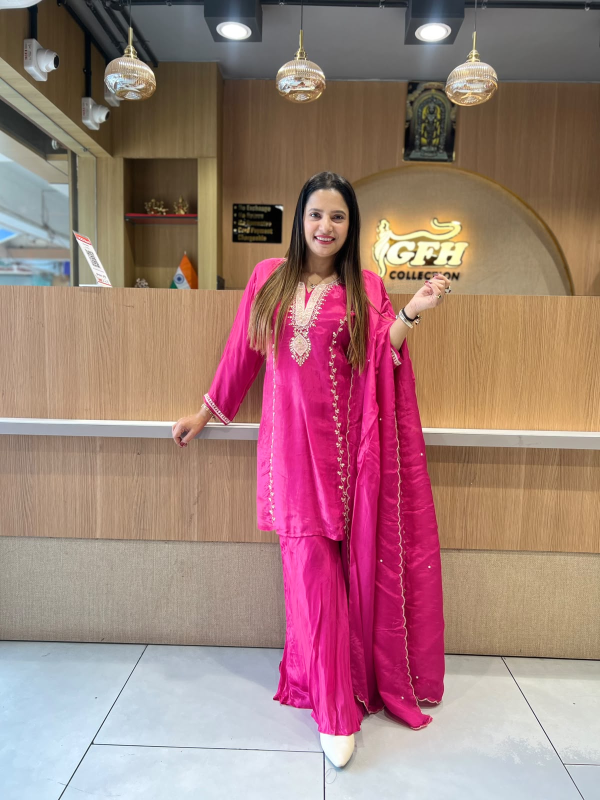 Pure Crep Rani Pink 3pc Set