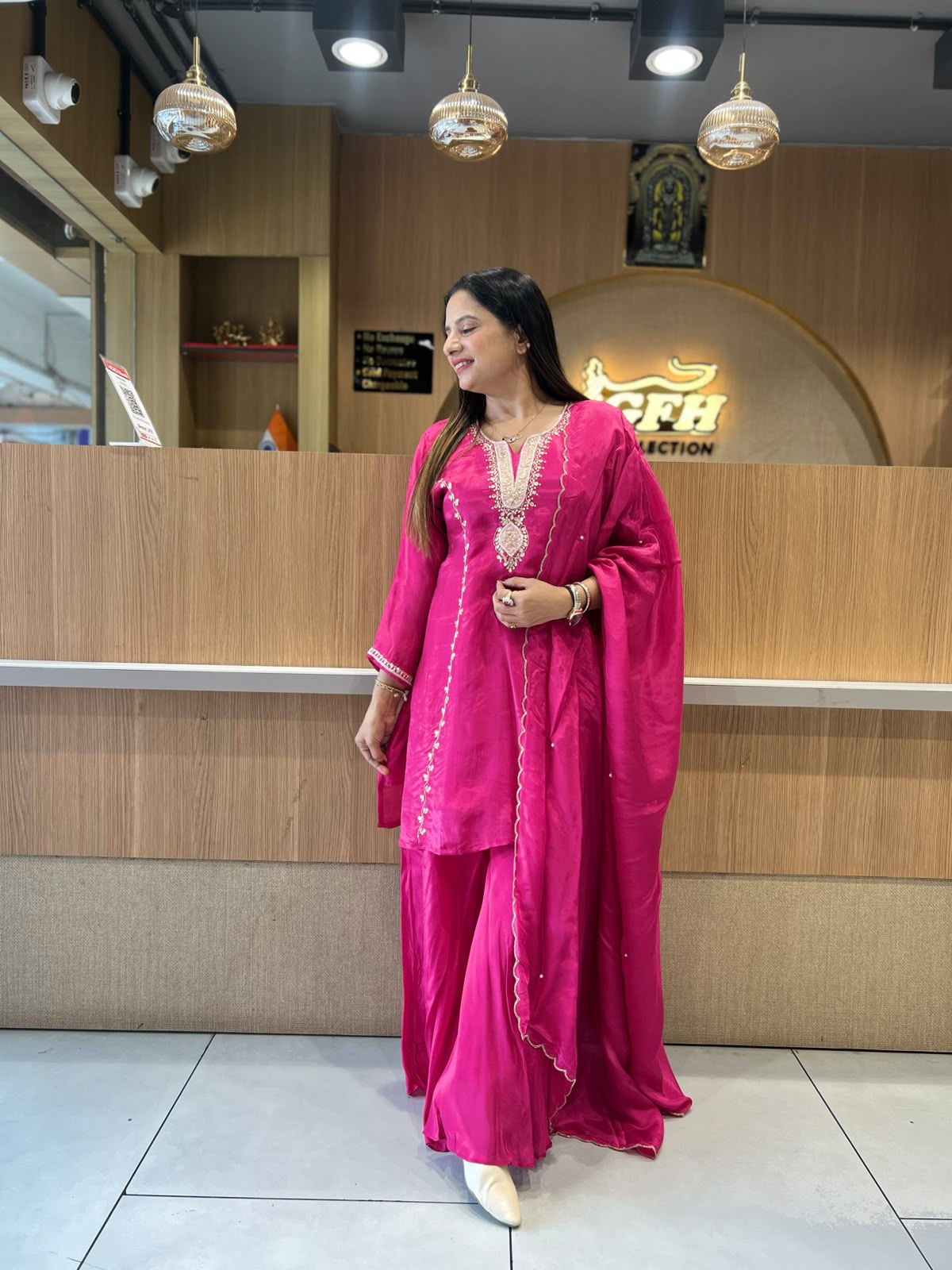 Pure Crep Rani Pink 3pc Set