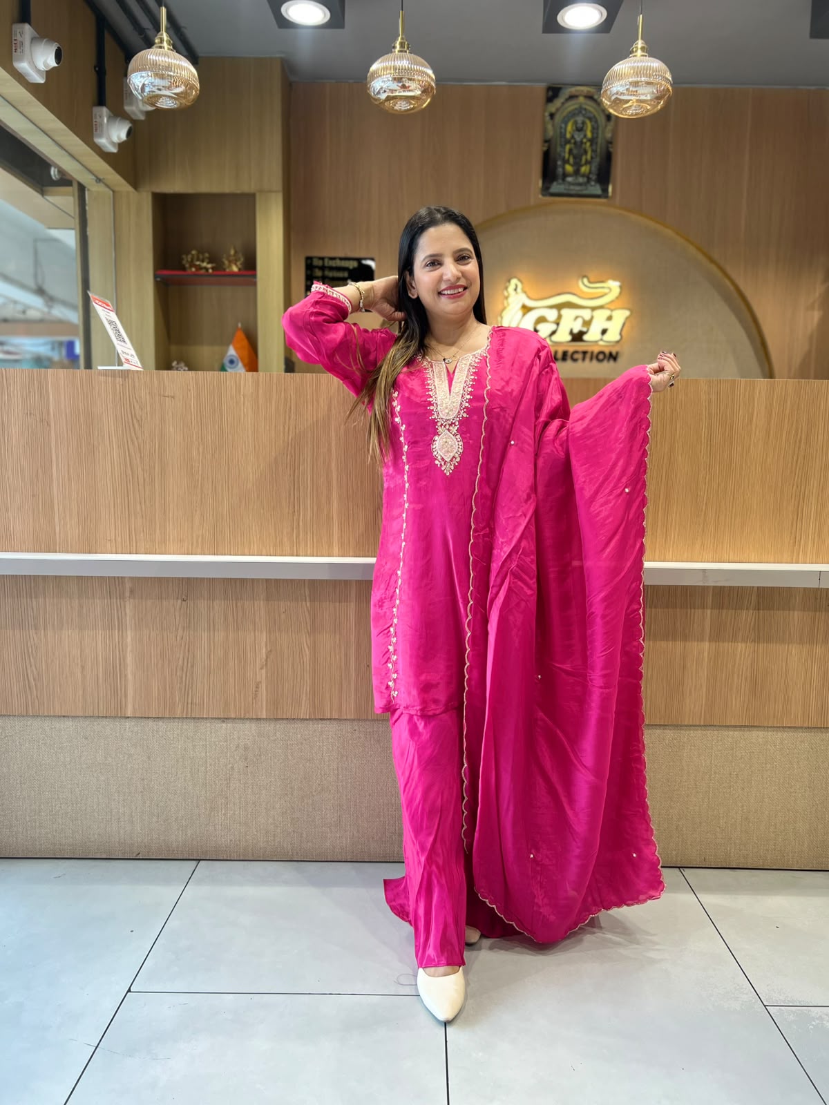 Pure Crep Rani Pink 3pc Set