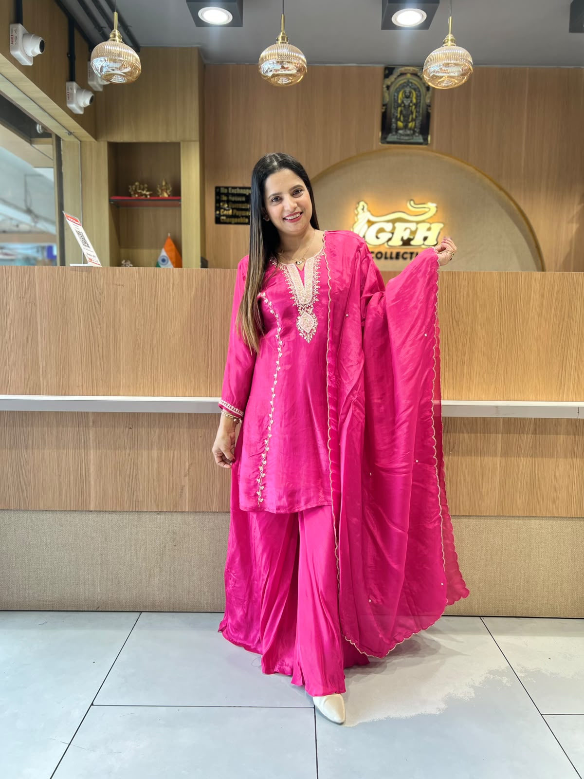 Pure Crep Rani Pink 3pc Set