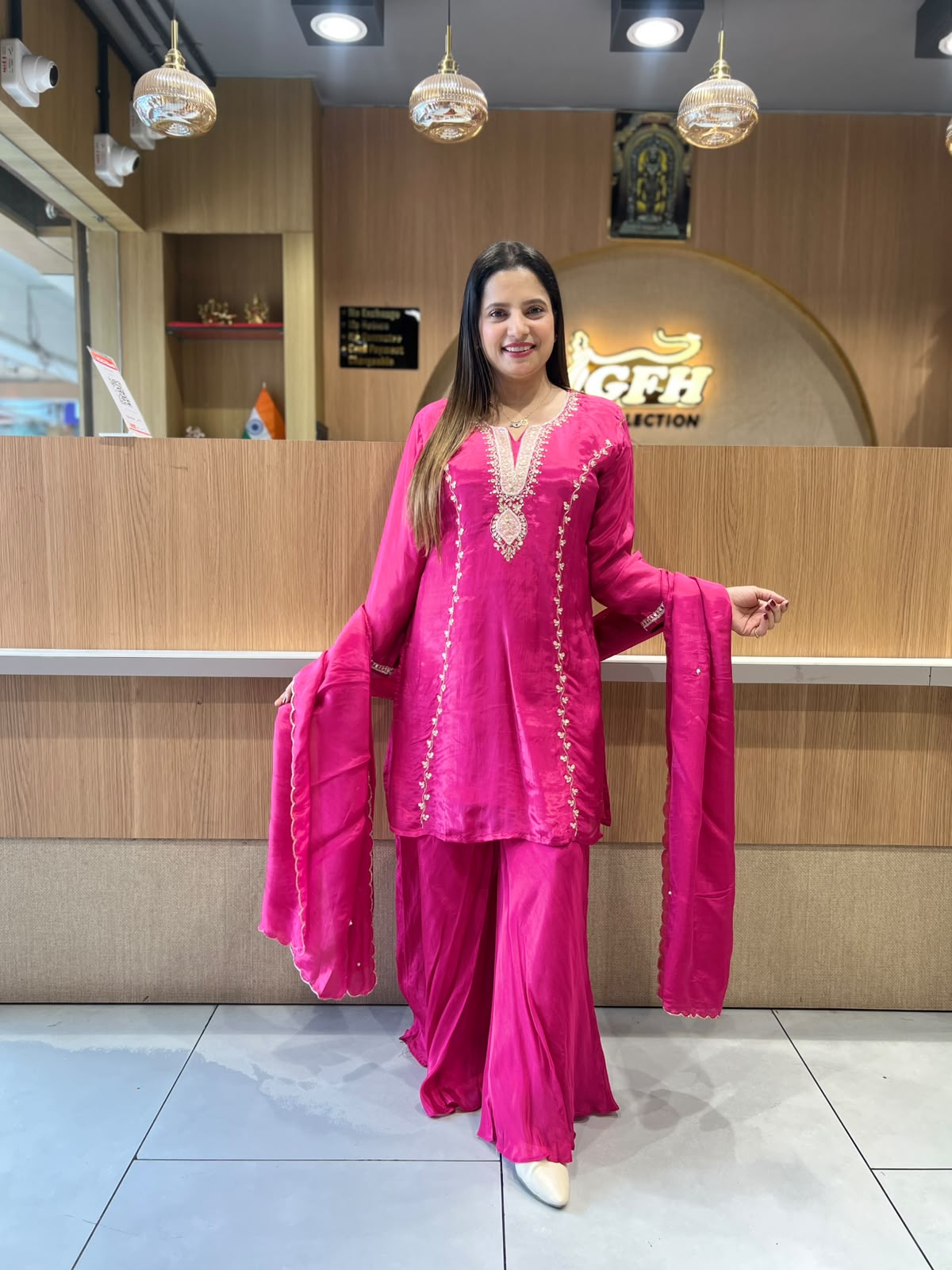 Pure Crep Rani Pink 3pc Set