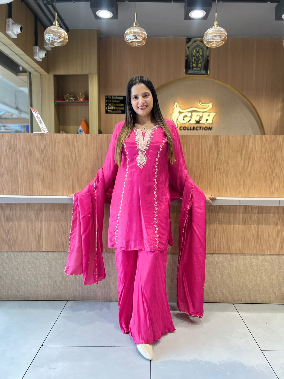 Pure Crep Rani Pink 3pc Set