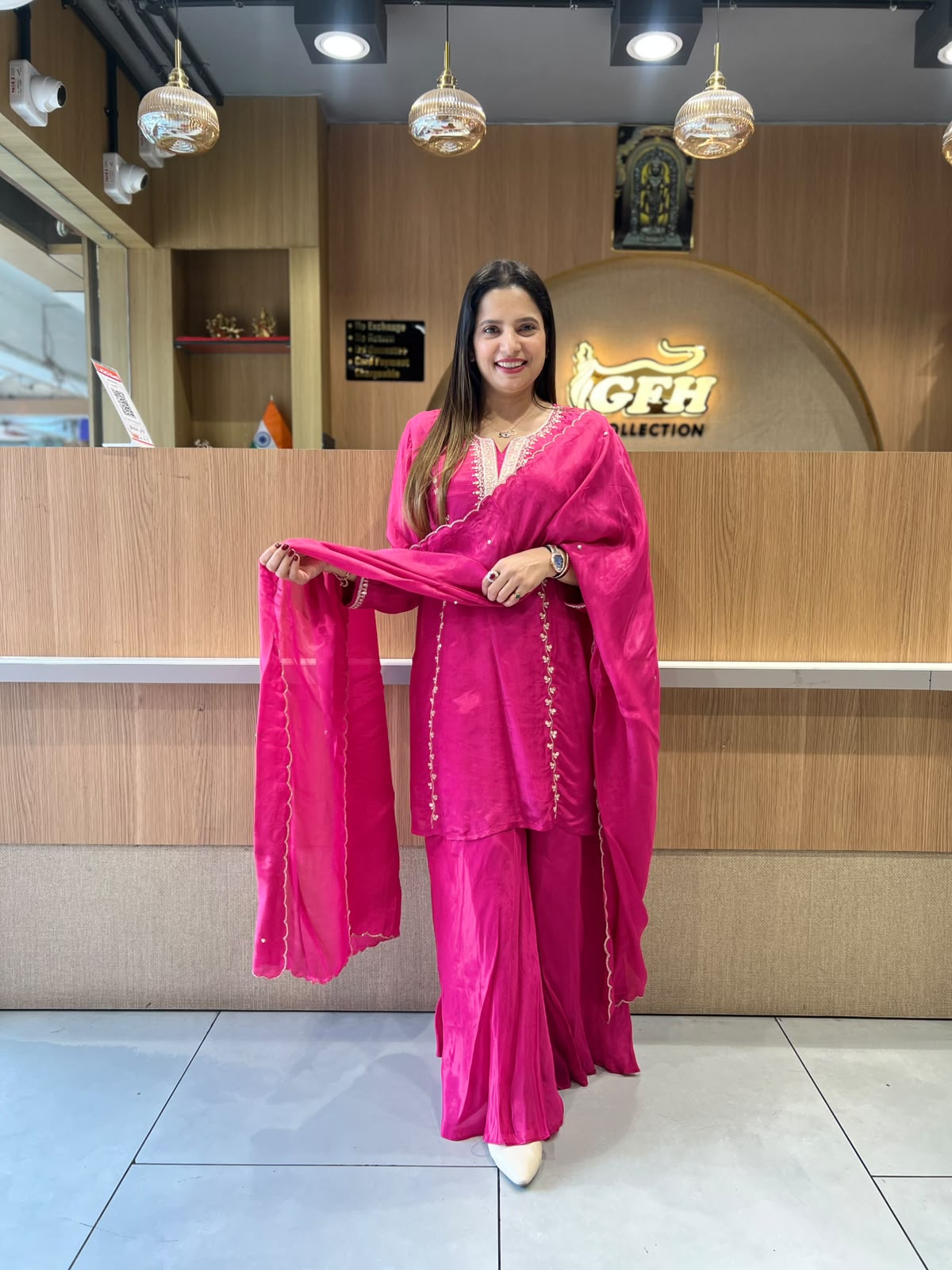 Pure Crep Rani Pink 3pc Set