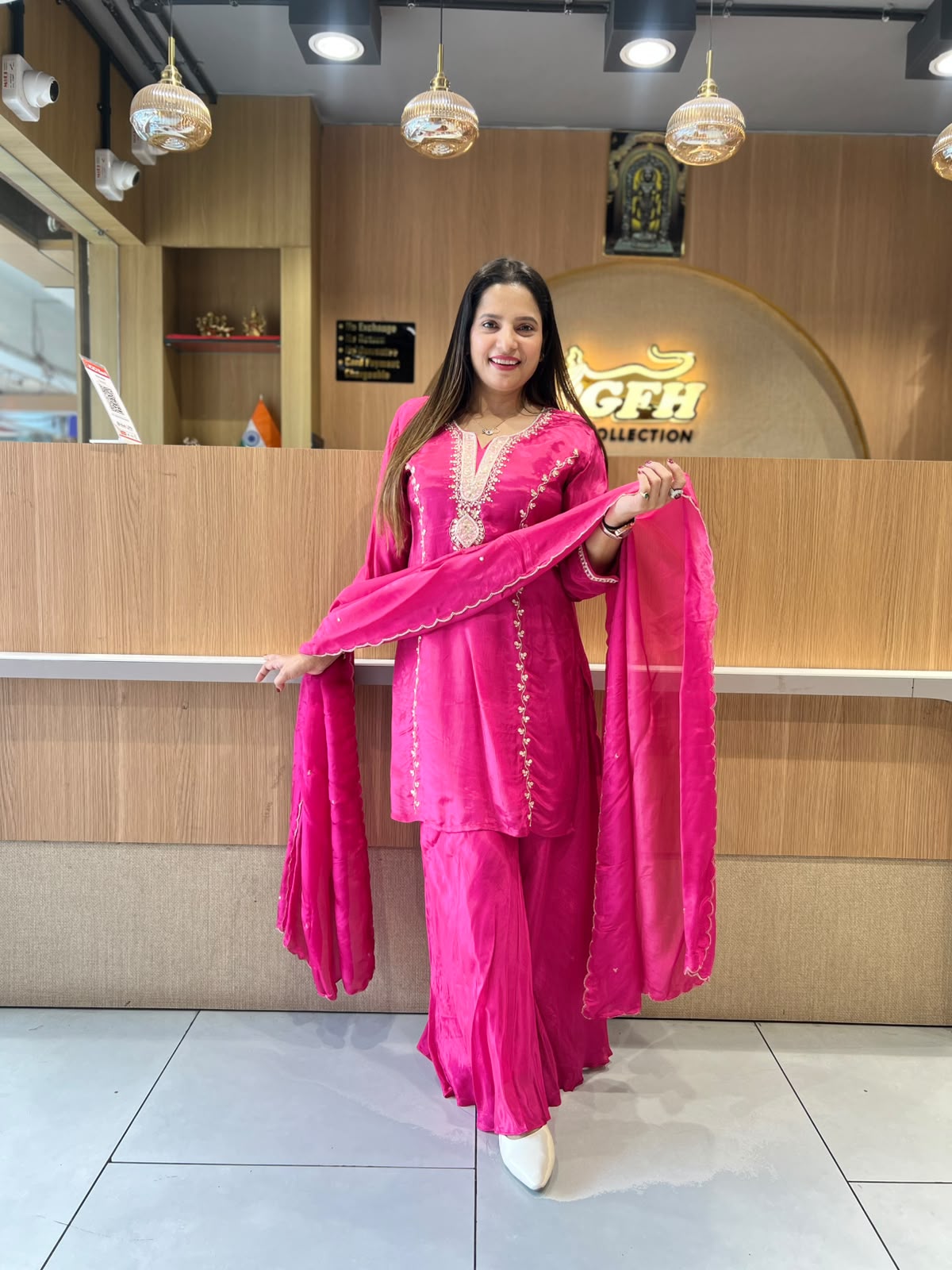 Pure Crep Rani Pink 3pc Set