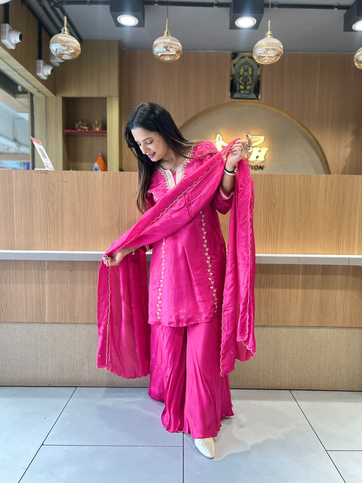 Pure Crep Rani Pink 3pc Set