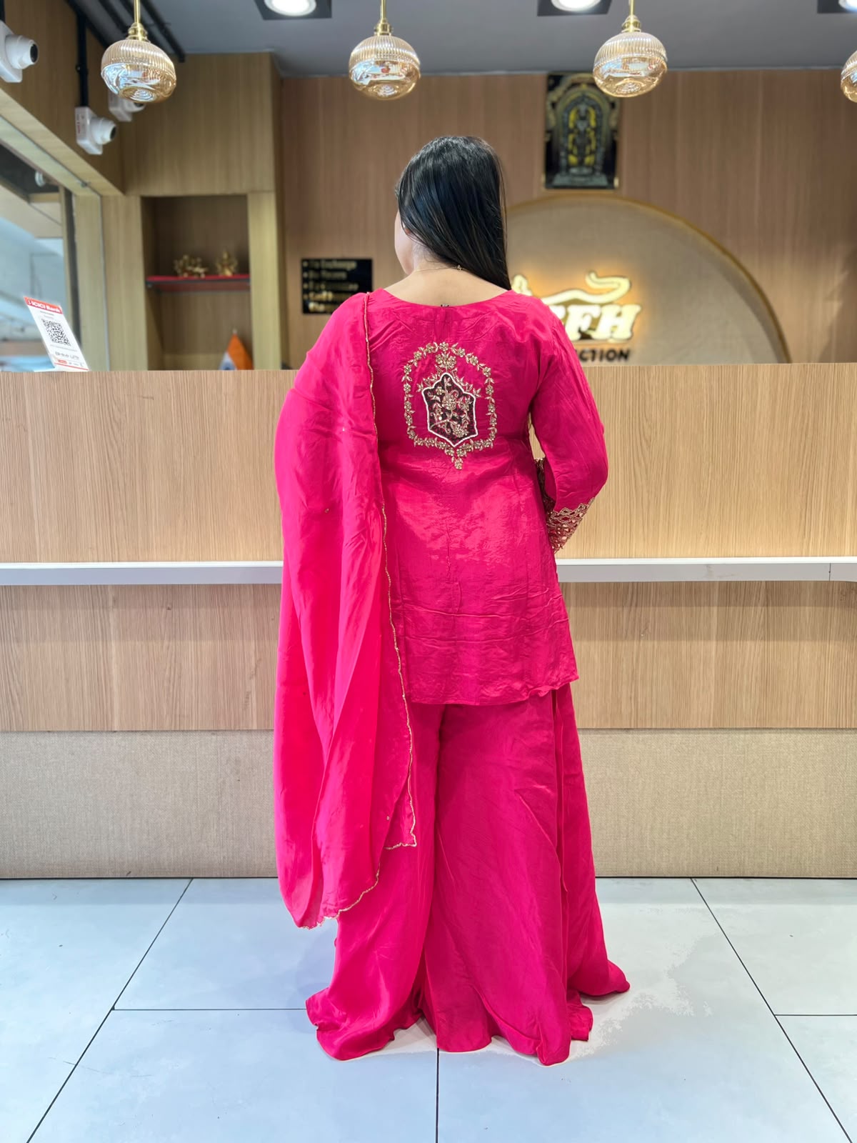 Pure Crep Rani Pink 3pc Set