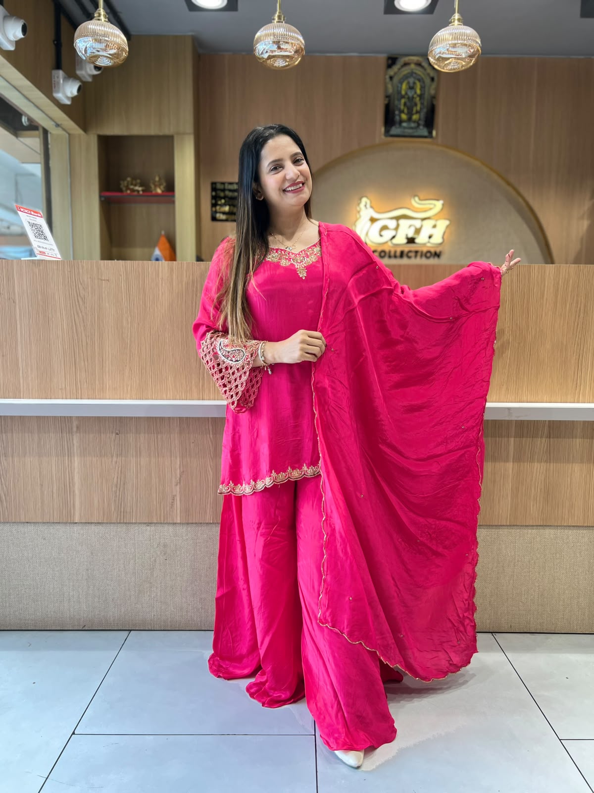 Pure Crep Rani Pink 3pc Set