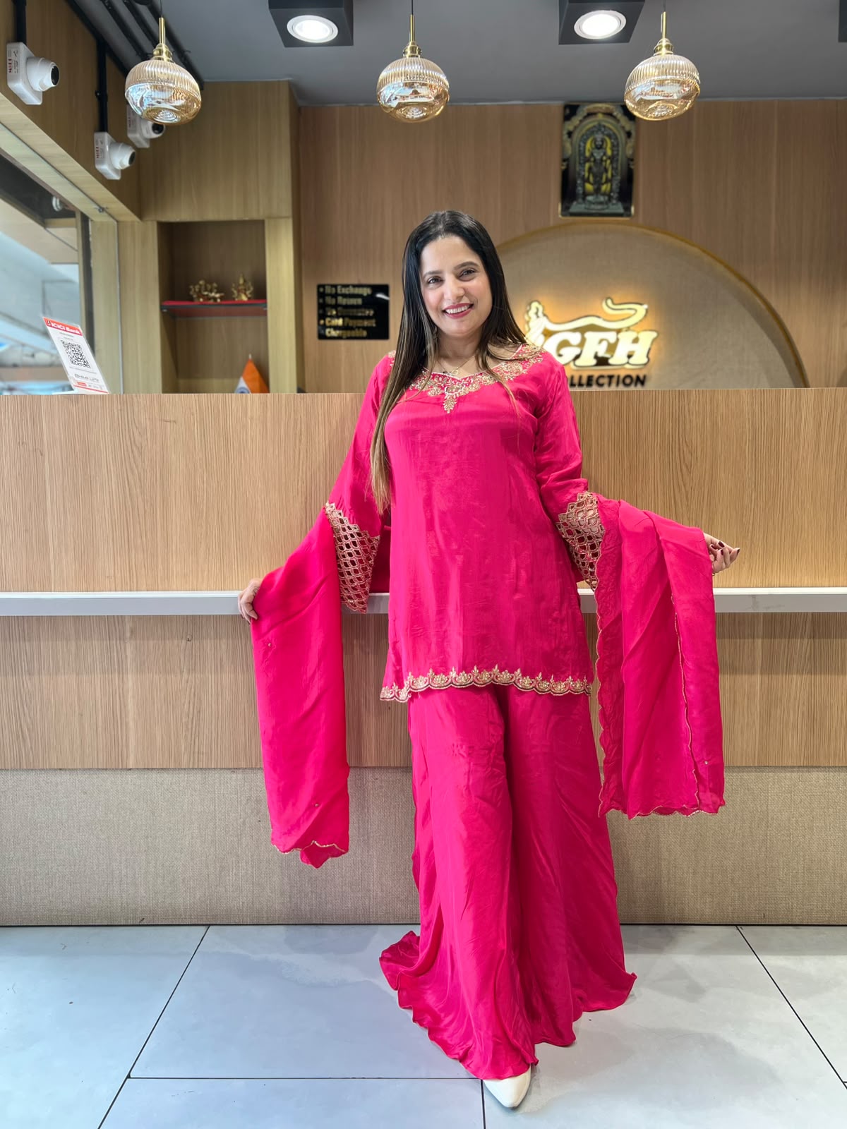 Pure Crep Rani Pink 3pc Set