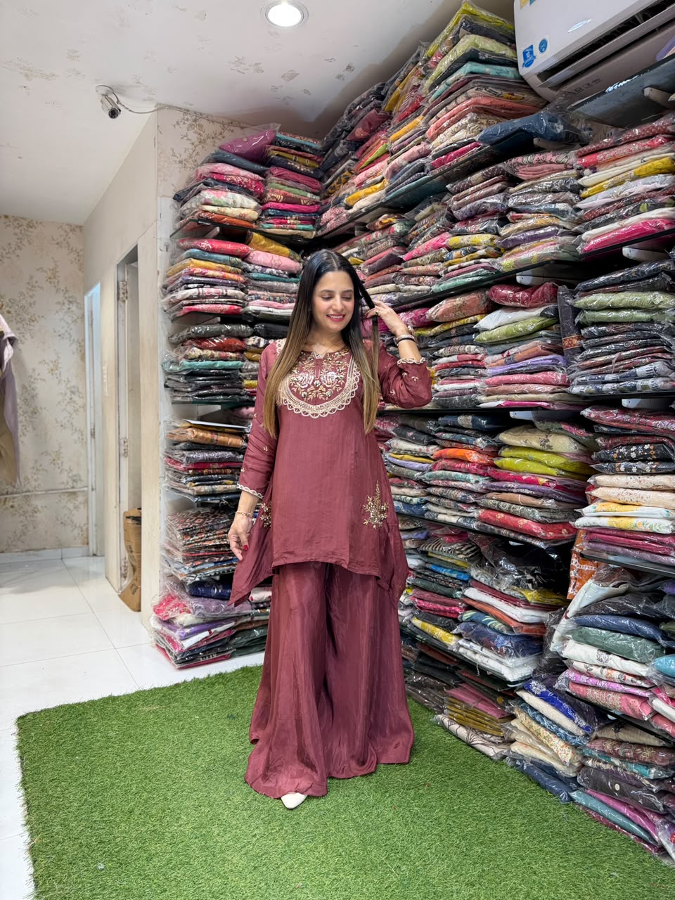 Pure Crep Brown Indowestern 2pc ( Dispatch By 25th october)
