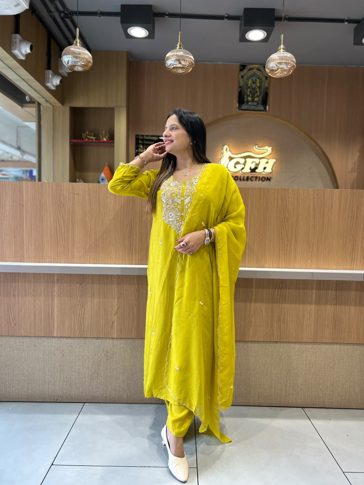 Pure Dola Silk Chatni Green 3pc Set