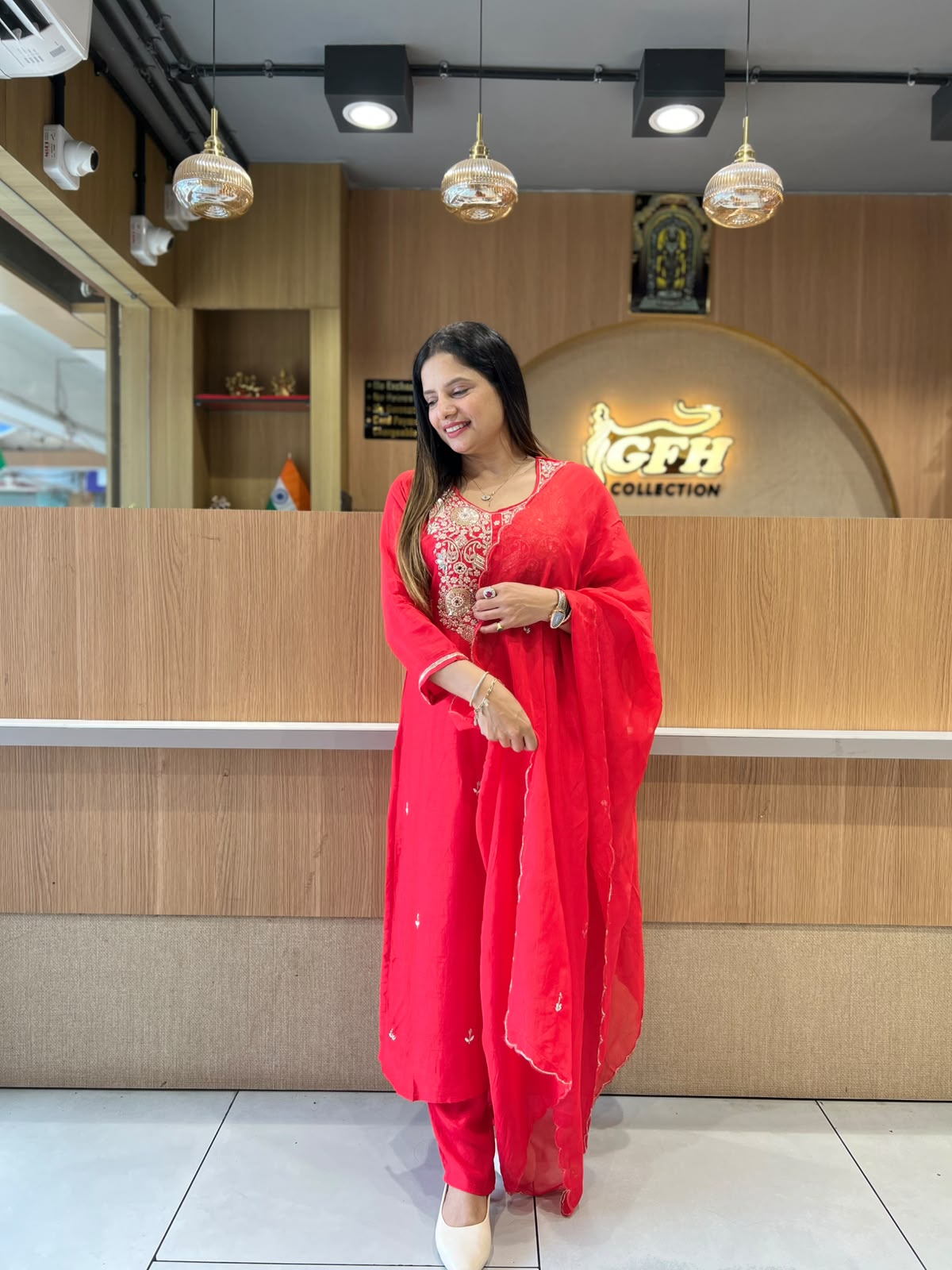 Pure Dola Silk Red 3pc Set
