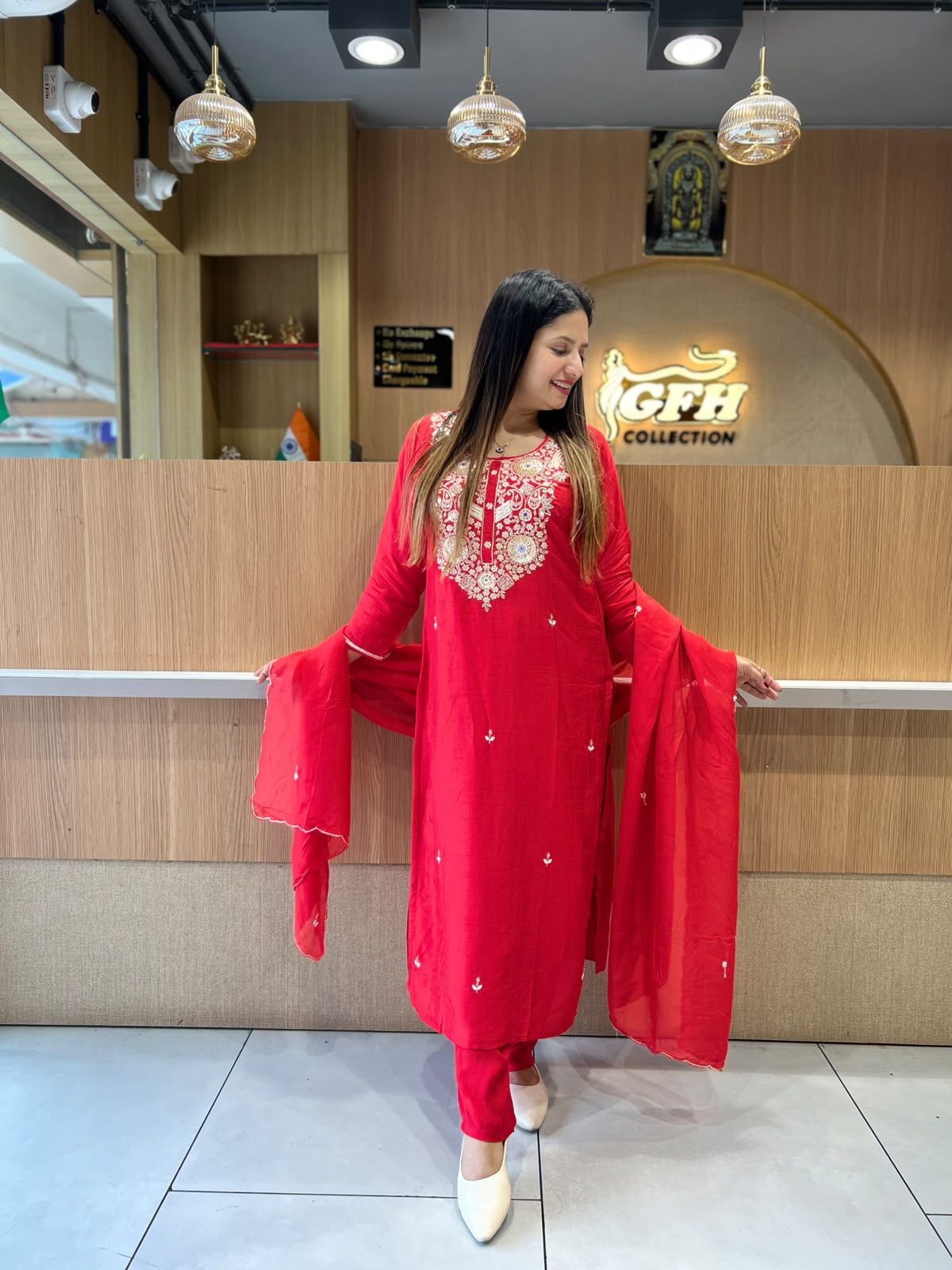 Pure Dola Silk Red 3pc Set