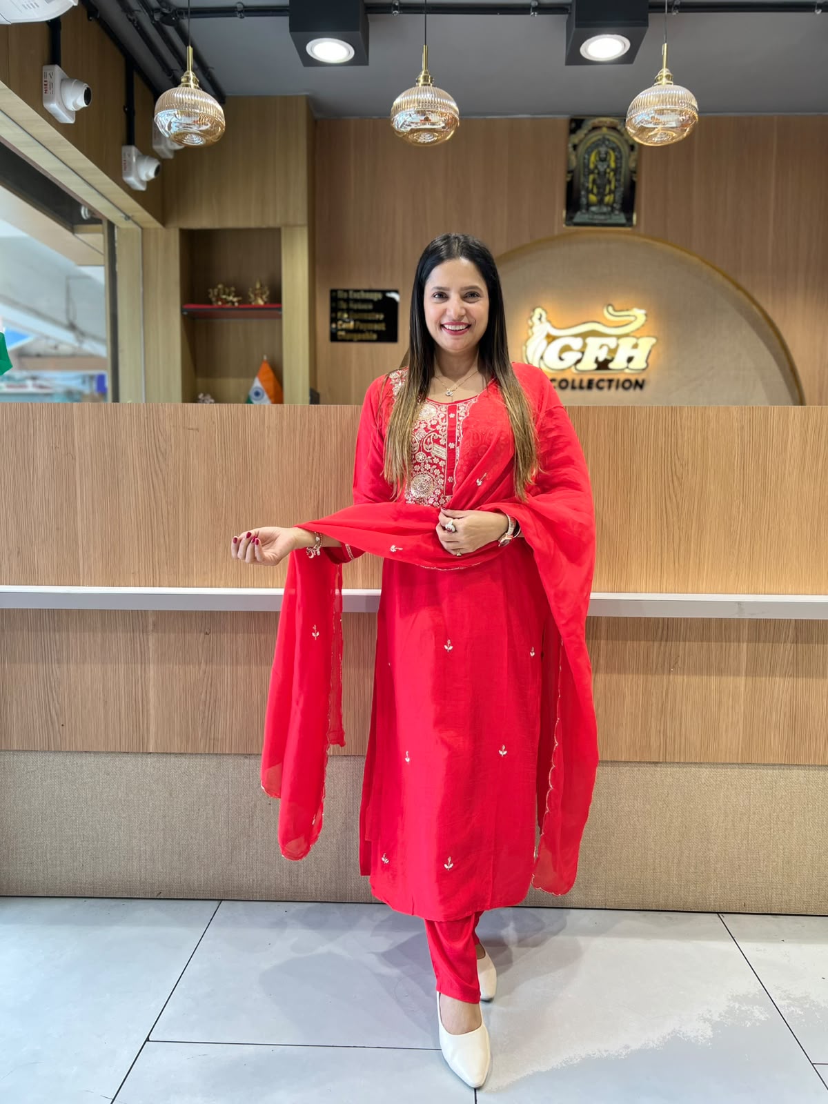 Pure Dola Silk Red 3pc Set