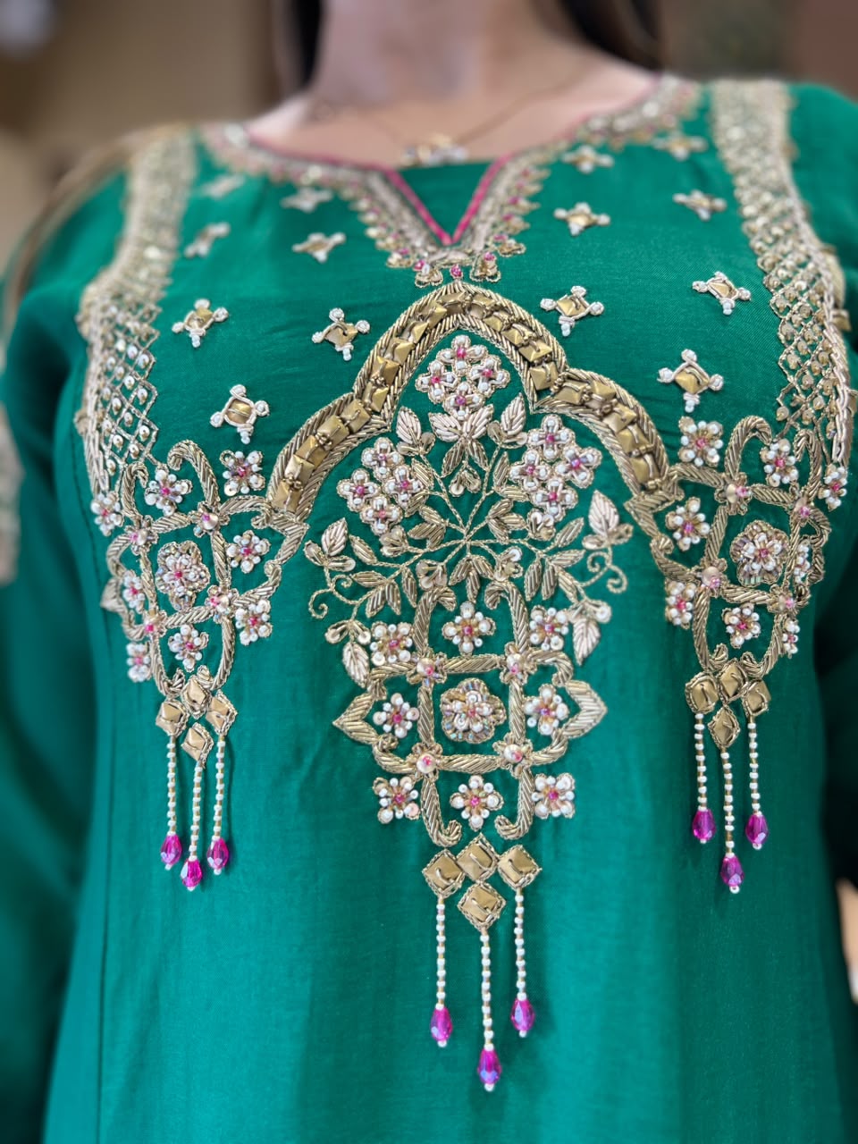 Pure Dola Silk Green 3pc Set