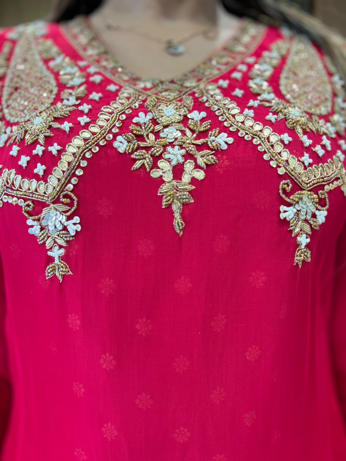 Pure Viscoce Organza Red 3pc Set