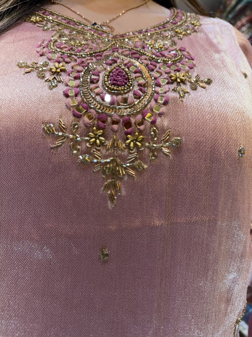 Pure Zeeraf Silk Kanjivaram Rose Gold 3pc Set