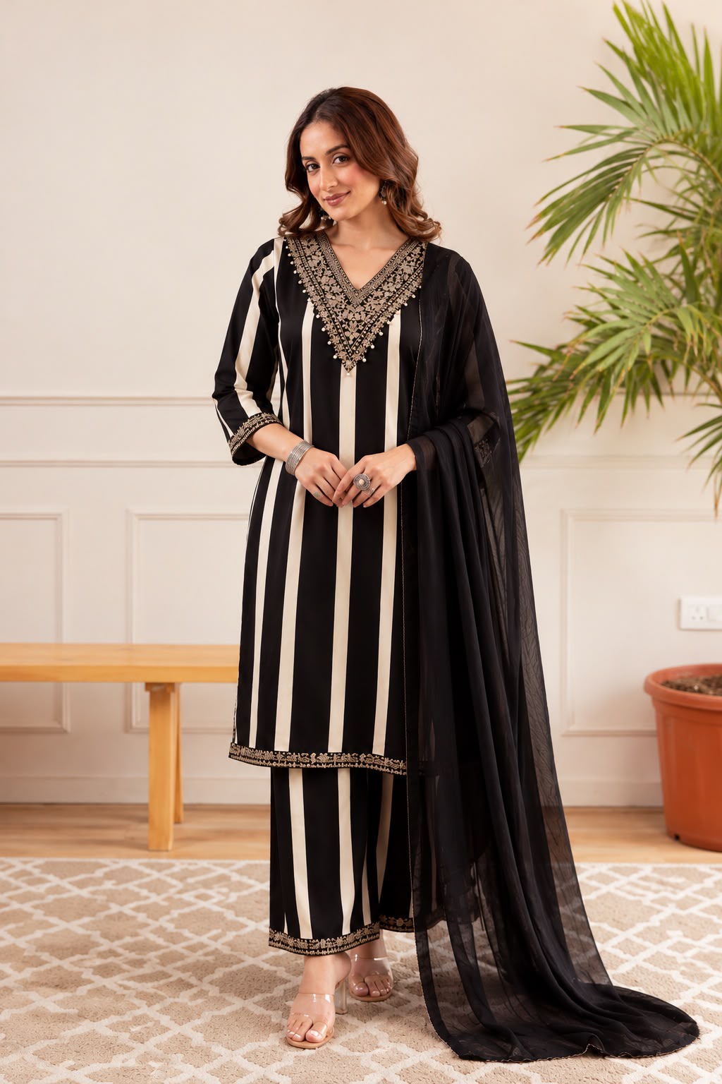 Pure German Rayon Black 3pc Set