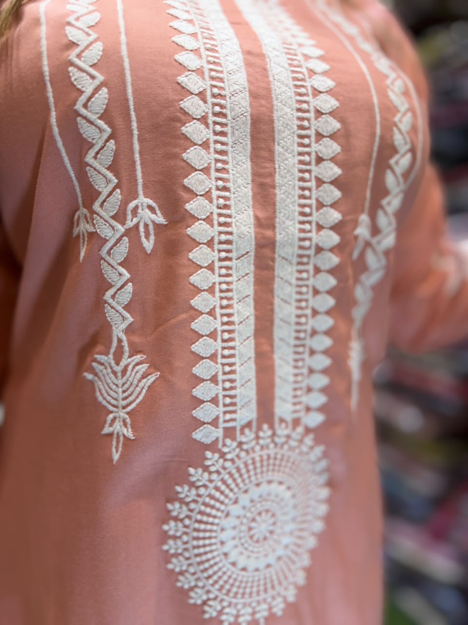 Pure German Rayon Peach Farsi Salwar 2pc Set