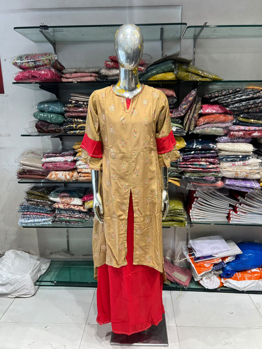 Cotton Silk Midi Beige