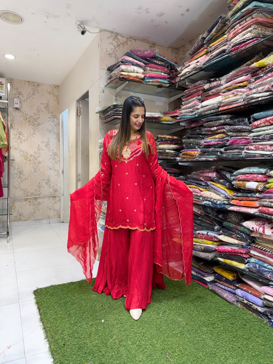 Pure Dola Silk Red 3pc Set