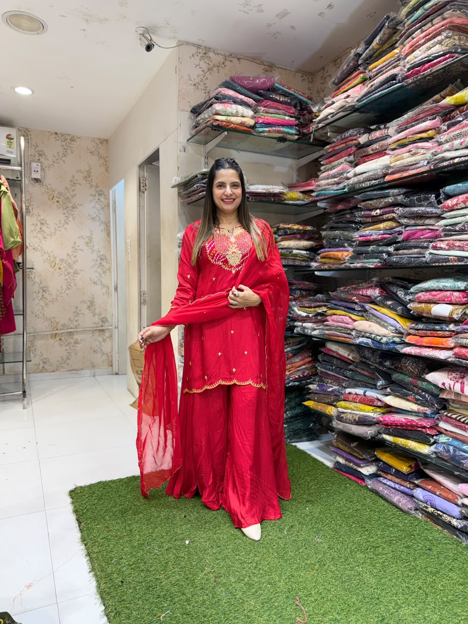 Pure Dola Silk Red 3pc Set
