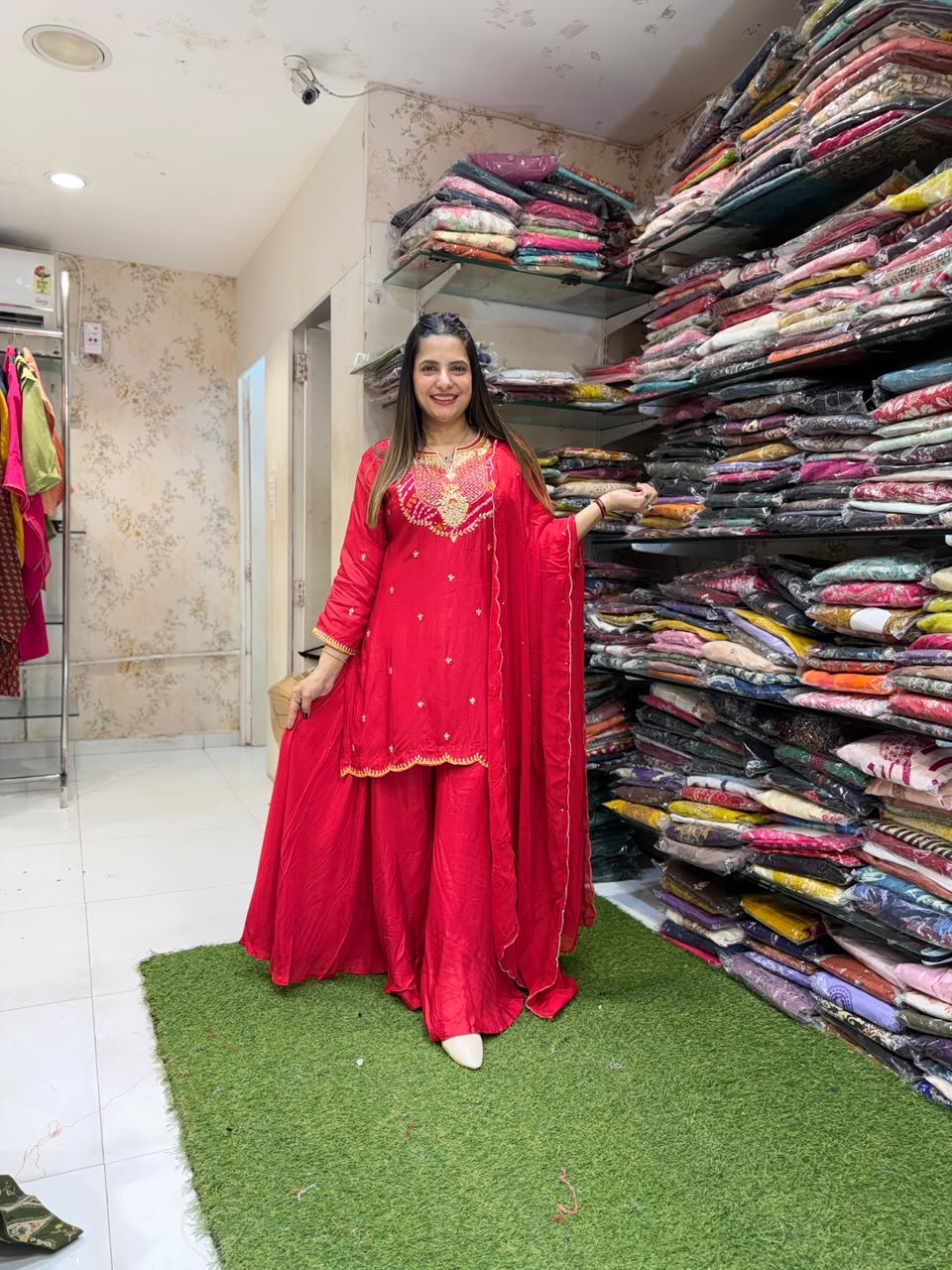 Pure Dola Silk Red 3pc Set