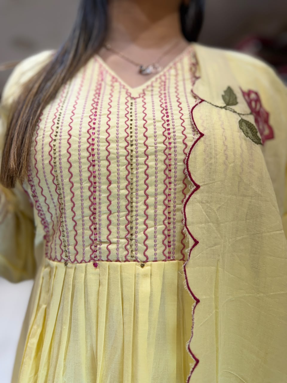 Pure Mull Cotton Light Yellow 3pc Set