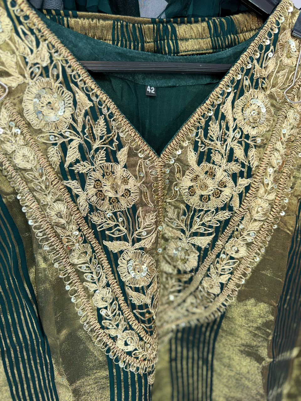 Pure Brocade Silk with Palazzo in Handwork