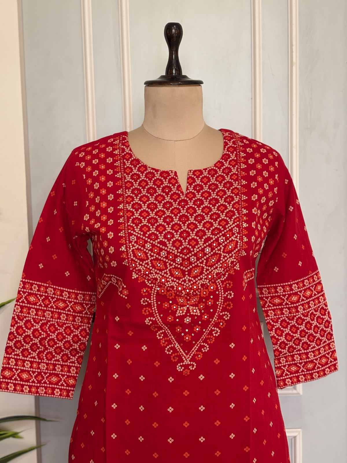 Pure Cotton Red 3pc Set (Dispatch By 7 November )