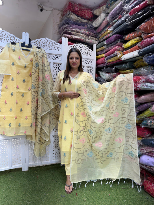 Supernet Kota Doria 3pc Suit