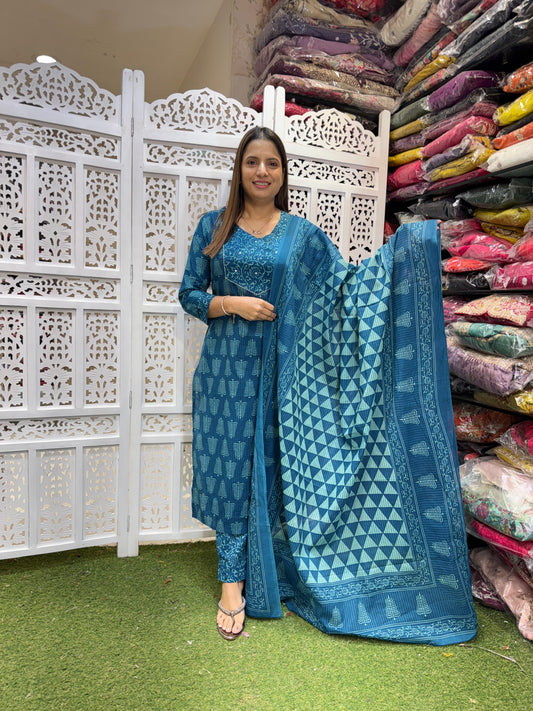 Pure Cotton 3pc Suit