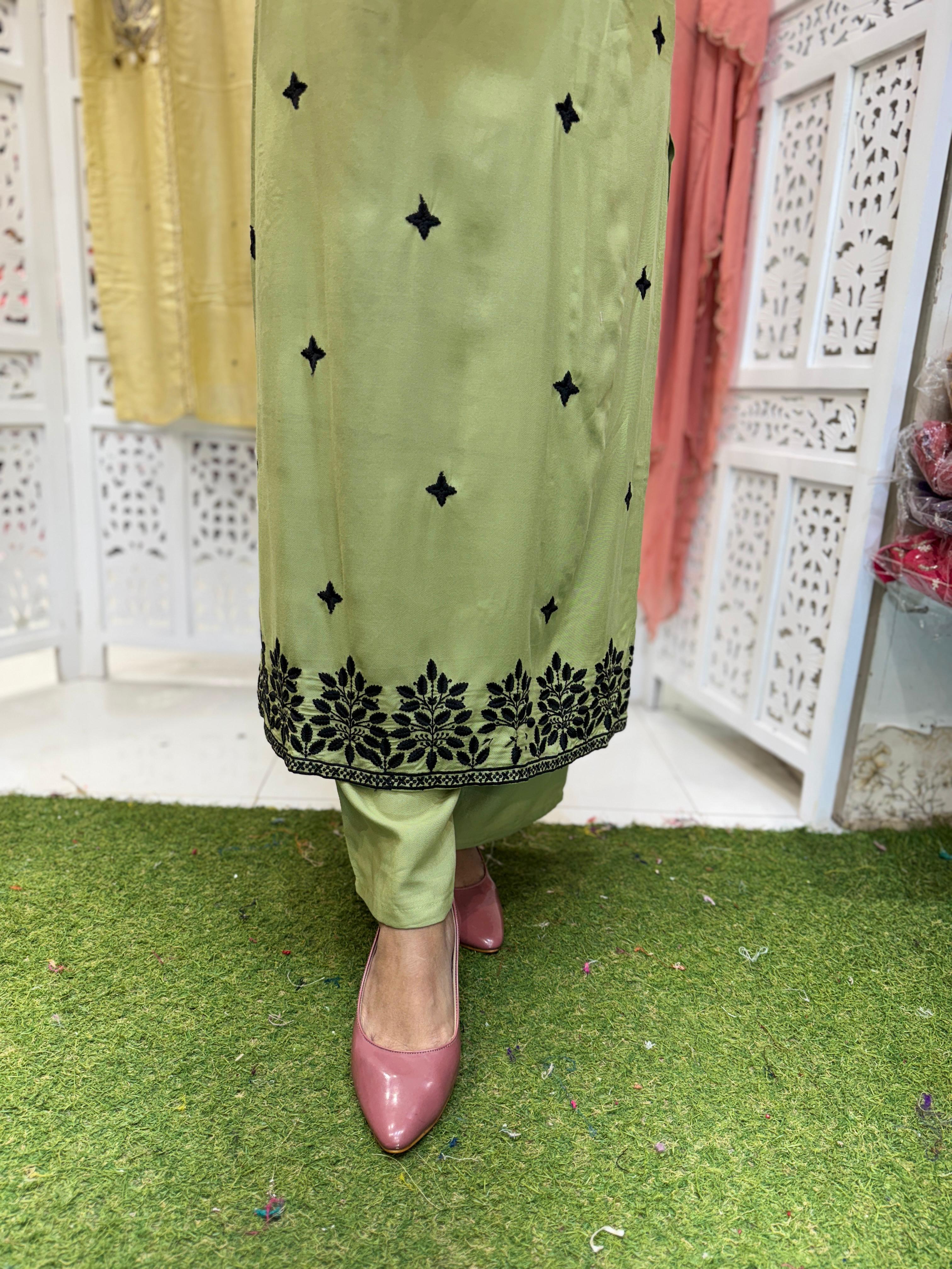 German Rayon Pista Green 2pc Suit