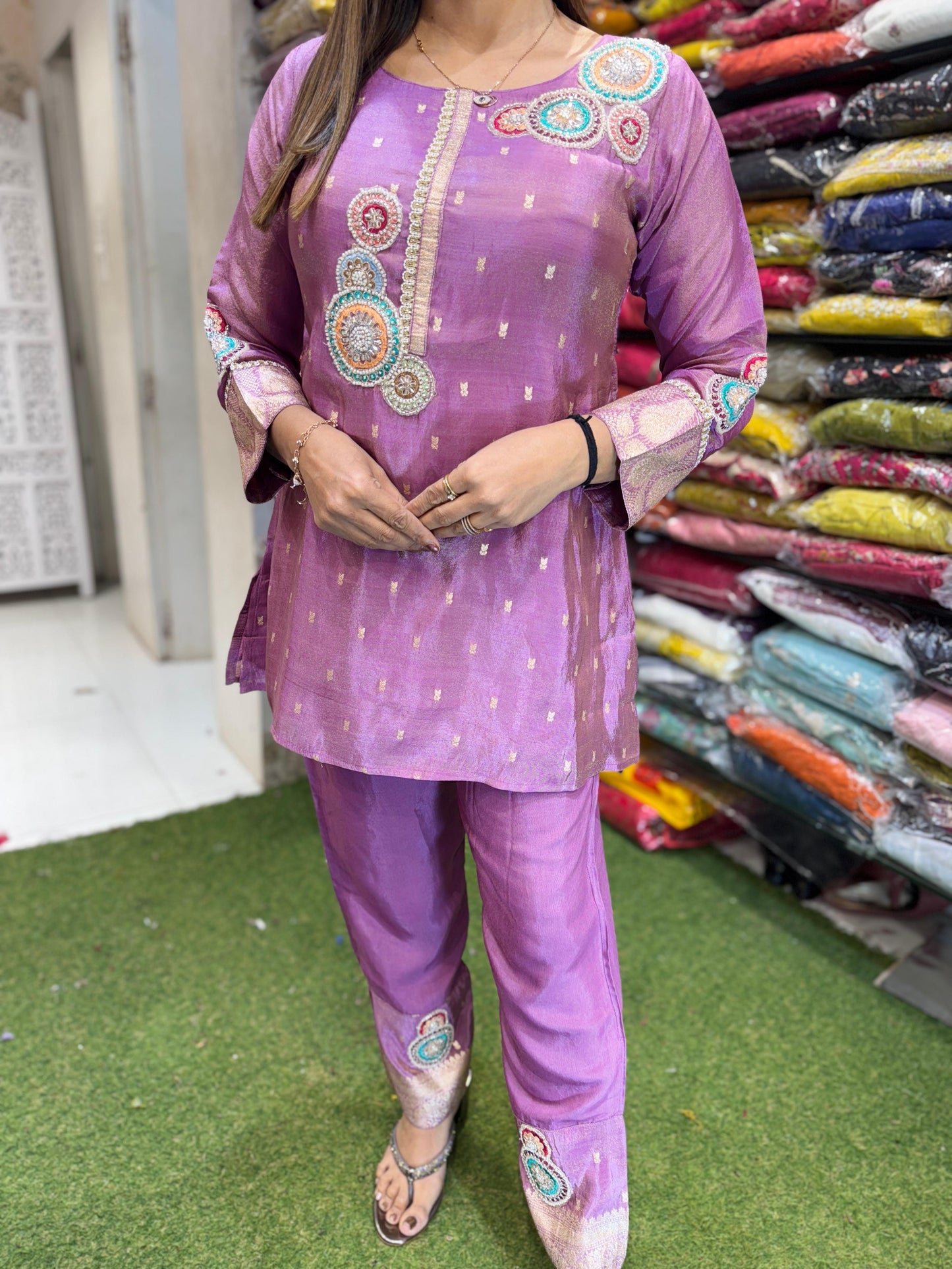 Simmer Tissue Purple 2pc Suit