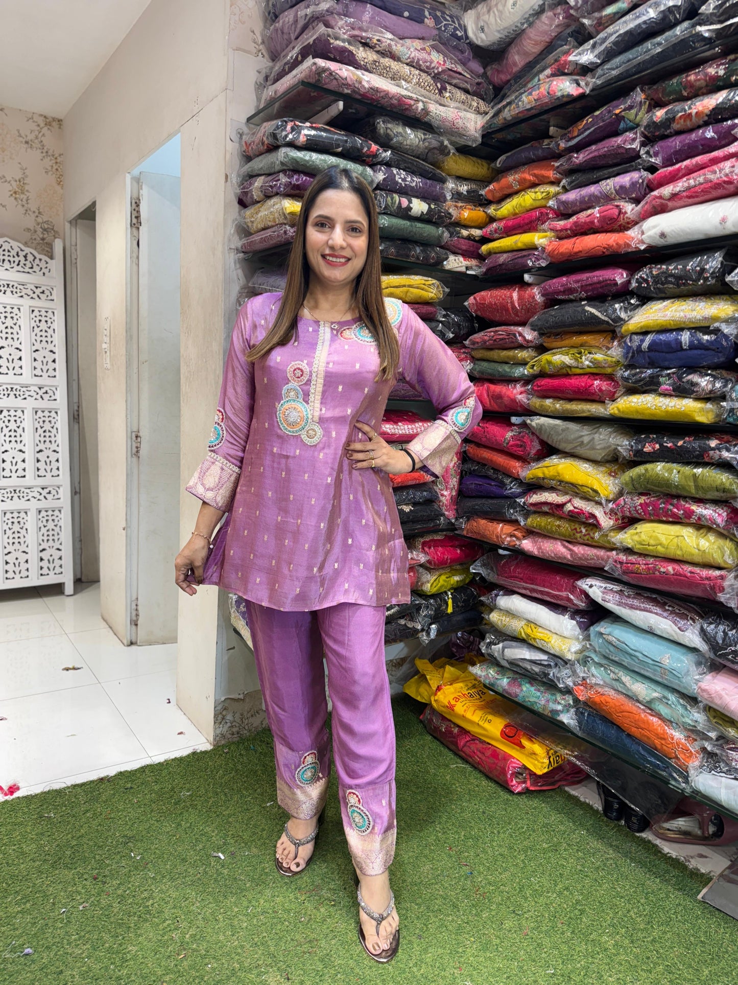 Simmer Tissue Purple 2pc Suit