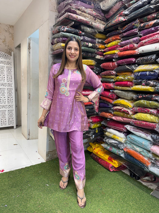 Simmer Tissue Purple 2pc Suit