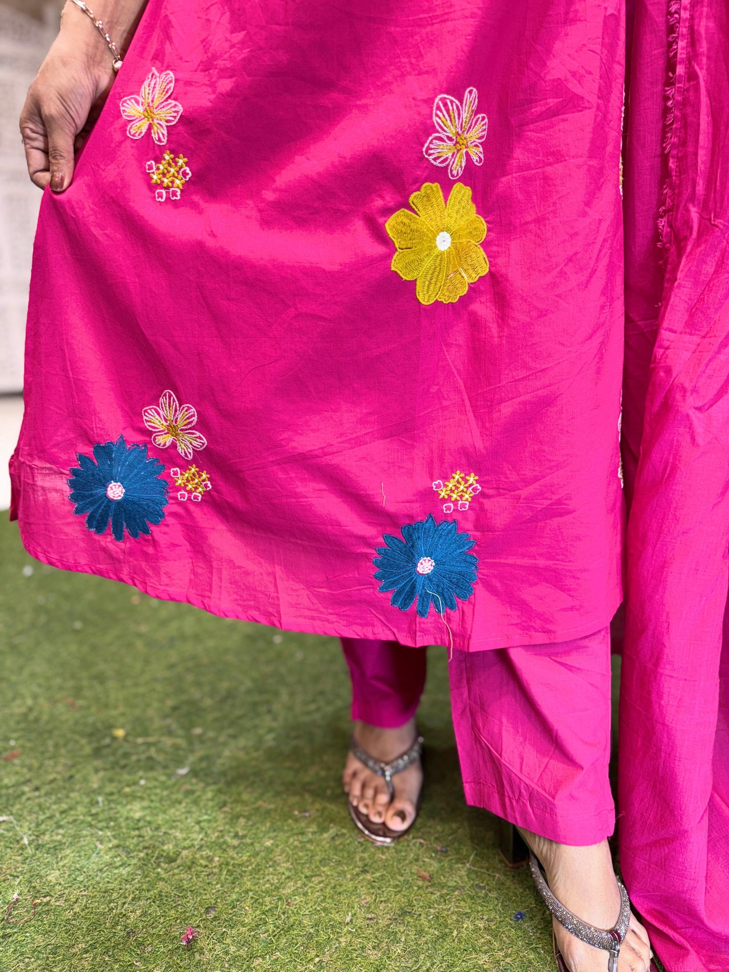 Cotton Pink 3pc Suit