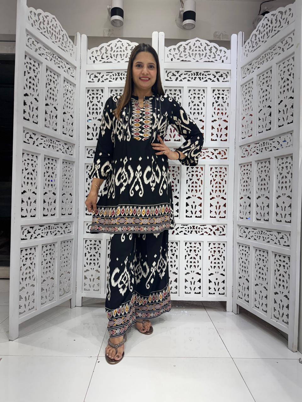 German Rayon Black 2pc Suit